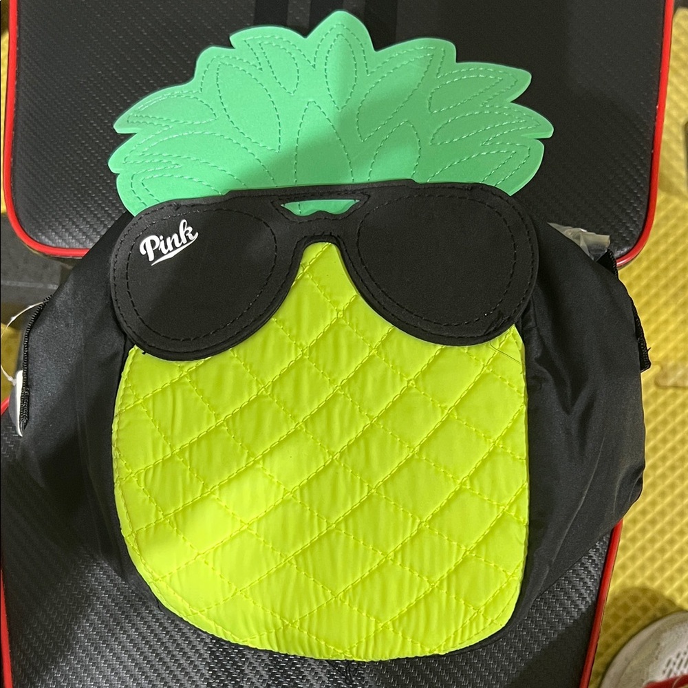 PINK Victoria's Secret Pineapple Kids Bag with Black and Yellow